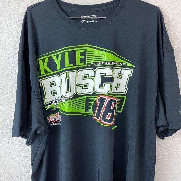 NASCAR Fanatics Kyle Busch #18 Short Sleeve Shirt Size 3XL - Picture 2 of 4